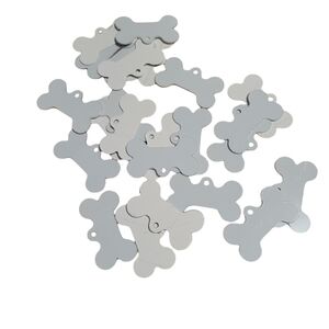 23pc Dog Bone Tag Stamping Blanks 1"x1-3/4" Aluminum 20 Gauge